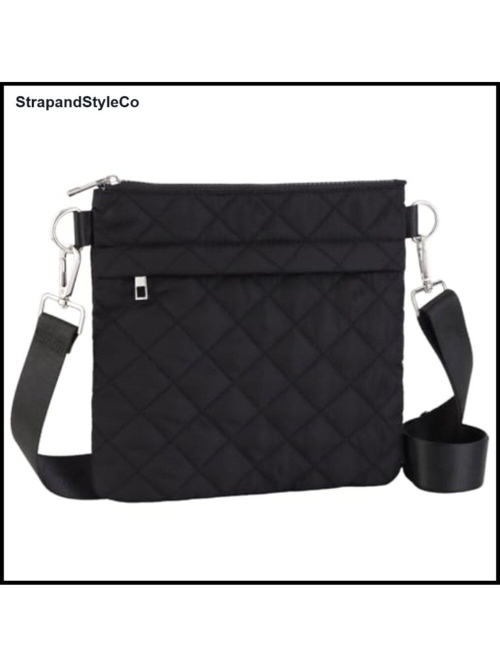 Quilted Nylon Crossbody Bag Lightweight Puffer Purse Adjustable Strap